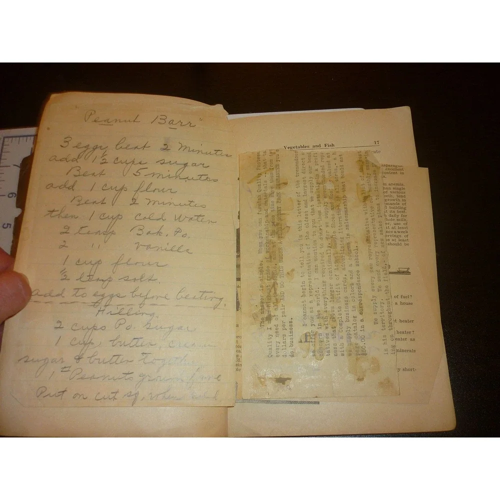 Antique Indianola Nebraska Cook Book Ladies Aid Christian Church  Recipes